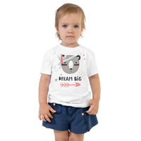 Custom printed Indian Bear toddler tee featuring motivational 'Dream Big' text and tribal design.