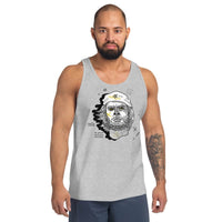 Custom printed unisex jersey tank featuring modern art of Che Guevara, ideal for personalized fashion.