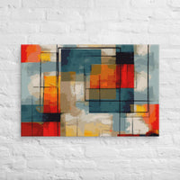 Custom printed abstract square galaxy dimensions canvas art for modern decor.