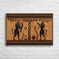 Custom printed canvas art of Ancient Greek festival celebrating Pan, featuring satyrs in joyful celebration.