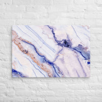 Custom printed natural marble canvas art featuring elegant white, blue, and brown tones for a timeless look.