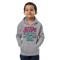 Custom urban graffiti bunny kids eco hoodie, personalized with vibrant artwork and playful typography for edgy style.
