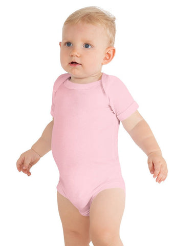 Pink 100B Baby Jersey Short Sleeve One Piece Bella+Canvas