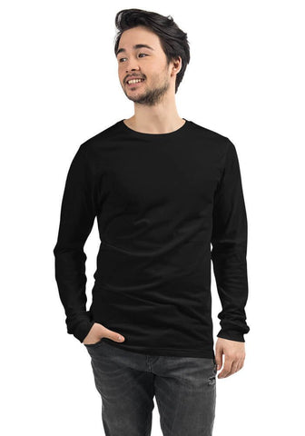 Black 3501 Unisex Long Sleeve Shirt Bella+Canvas