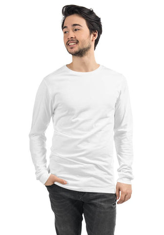 White 3501 Unisex Long Sleeve Shirt Bella+Canvas