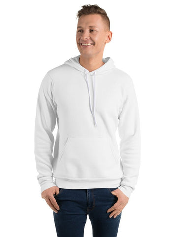 White 3719 Unisex Fleece Pullover Hoodie Bella+Canvas