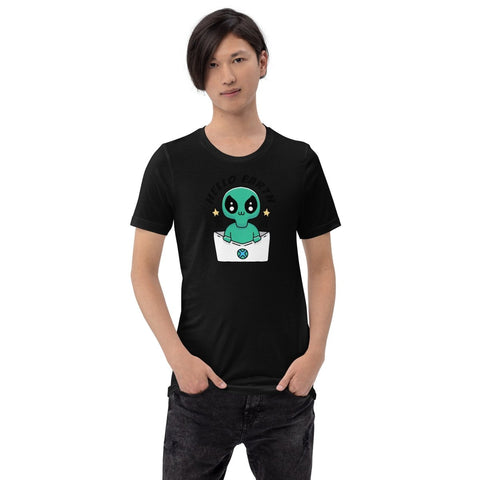 Black Alien Envelope Unisex Short Sleeve Jersey T-Shirt Bella+Canvas