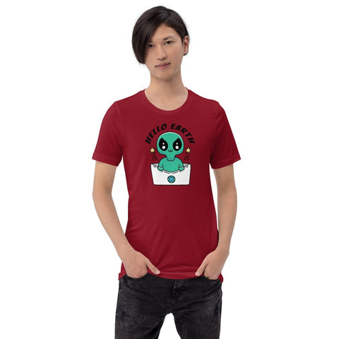 Cardinal Alien Envelope Unisex Short Sleeve Jersey T-Shirt Bella+Canvas