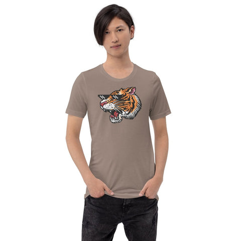 Pebble Cool Tiger Head Unisex Short Sleeve Jersey T-Shirt Bella+Canvas