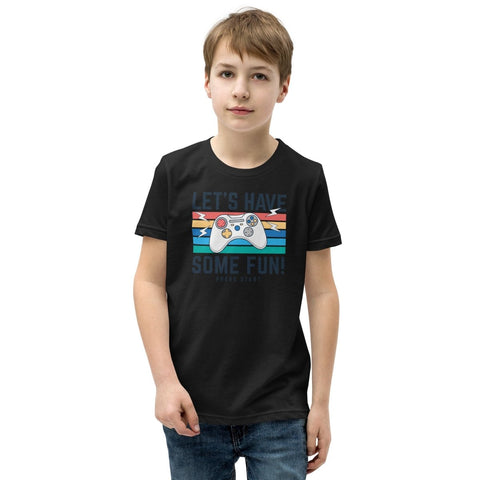 Black Joysticks Gamepad Youth Short Sleeve Tee Bella+Canvas