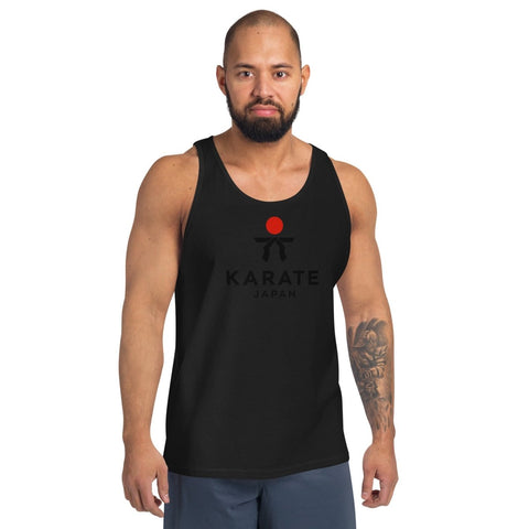 Black Karate Japan Unisex Jersey Tank Bella+Canvas