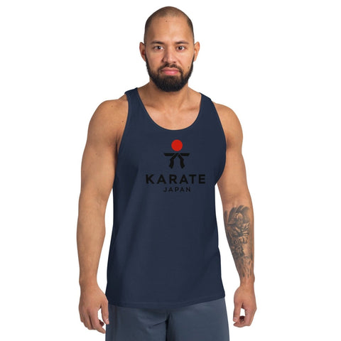 Navy Karate Japan Unisex Jersey Tank Bella+Canvas