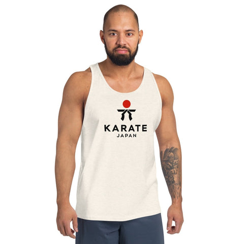 Oatmeal Triblend Karate Japan Unisex Jersey Tank Bella+Canvas