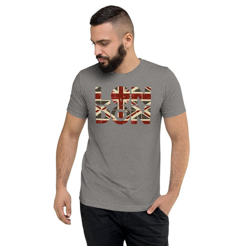 Grey Triblend London Union Jack Unisex Triblend Short Sleeve T-Shirt Bella+Canvas