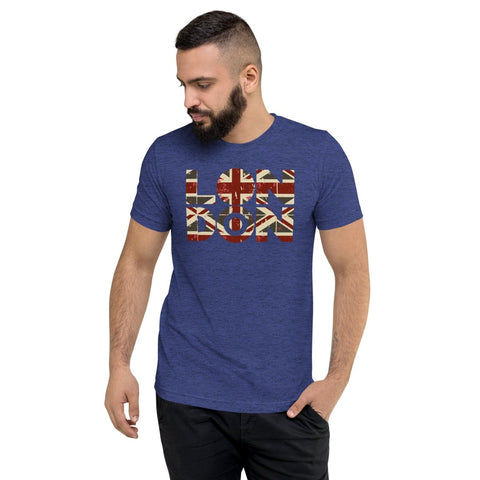 Navy Triblend London Union Jack Unisex Triblend Short Sleeve T-Shirt Bella+Canvas