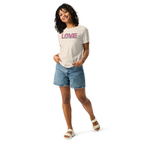 Heather Prism Natural Love Women's Relaxed Jersey Tee Bella+Canvas