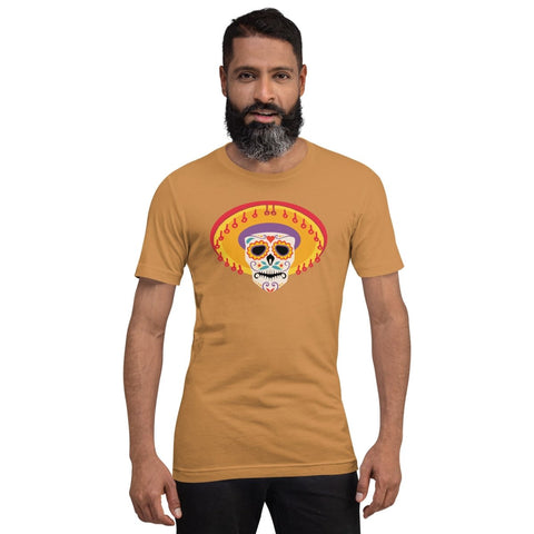 Toast Mexican Sombrero Skull Unisex Short Sleeve Jersey T-Shirt Bella+Canvas