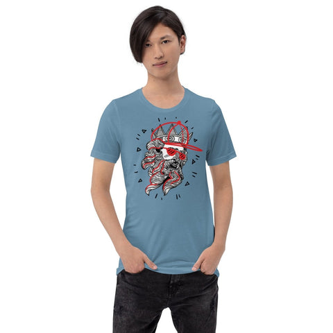 Steel Blue Modern Poseidon Unisex Short Sleeve Jersey T-Shirt Bella+Canvas