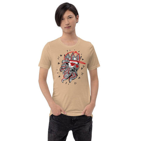 Tan Modern Poseidon Unisex Short Sleeve Jersey T-Shirt Bella+Canvas