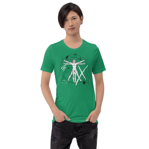 Kelly Modern Vitruvian Man Unisex Short Sleeve Jersey T-Shirt Bella+Canvas