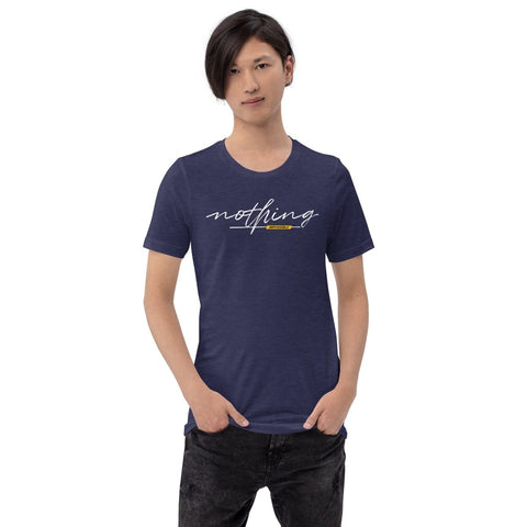 Heather Midnight Navy Nothing Impossible Unisex Heather Short Sleeve Jersey T-shirt Bella+Canvas