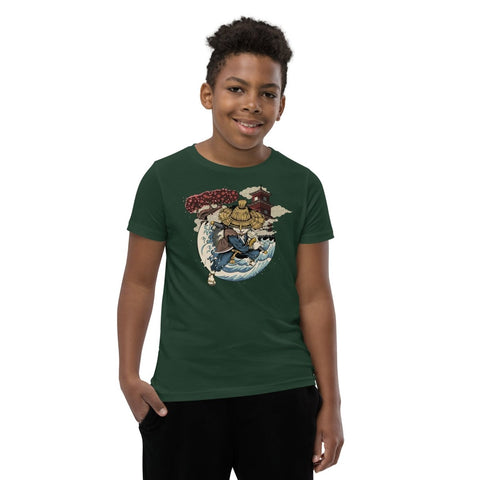 Forest Samurai Puss Youth Short Sleeve Tee Bella+Canvas