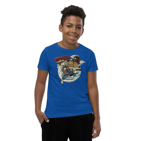 True Royal Samurai Puss Youth Short Sleeve Tee Bella+Canvas