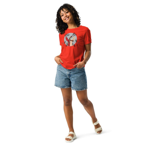 Poppy Snake Devil Women's Relaxed Jersey Tee Bella+Canvas