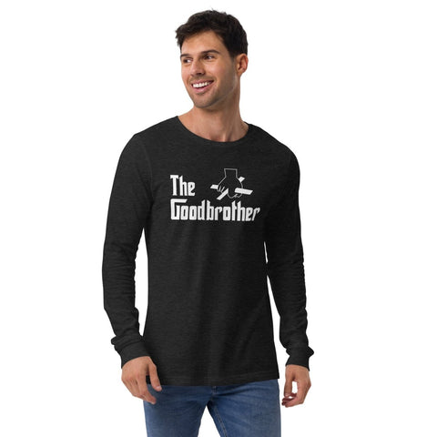 Black Heather The Good Brother Unisex Long Sleeve Shirt Bella+Canvas