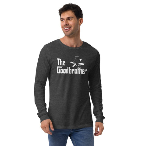 Dark Grey Heather The Good Brother Unisex Long Sleeve Shirt Bella+Canvas