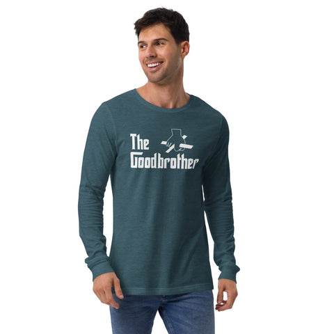 Heather Deep Teal The Good Brother Unisex Long Sleeve Shirt Bella+Canvas