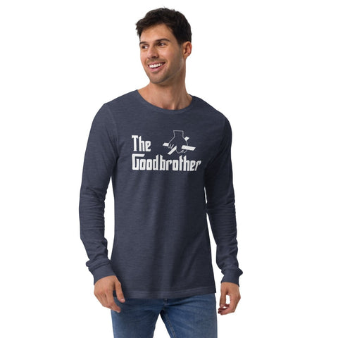 Heather Navy The Good Brother Unisex Long Sleeve Shirt Bella+Canvas