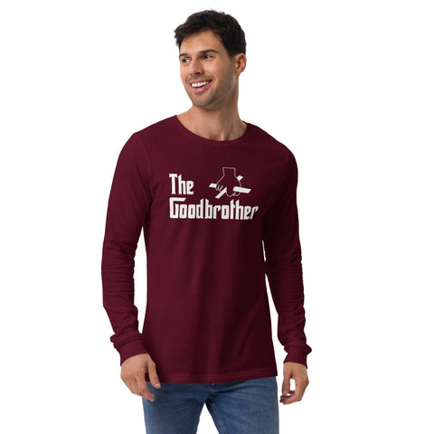 Maroon The Good Brother Unisex Long Sleeve Shirt Bella+Canvas