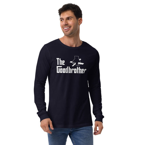 Navy The Good Brother Unisex Long Sleeve Shirt Bella+Canvas