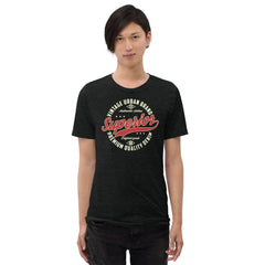 Charcoal - Black Triblend Vintage Superior Denim Unisex Triblend Short Sleeve T-Shirt Bella+Canvas