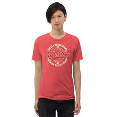 Red Triblend Vintage Superior Denim Unisex Triblend Short Sleeve T-Shirt Bella+Canvas