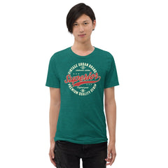 Teal Triblend Vintage Superior Denim Unisex Triblend Short Sleeve T-Shirt Bella+Canvas