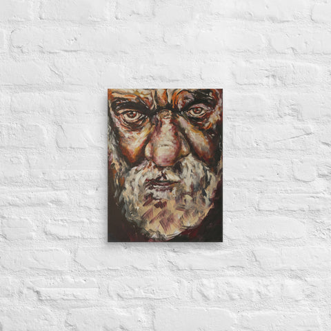 Portrait Of An Old Sad Man Canvas