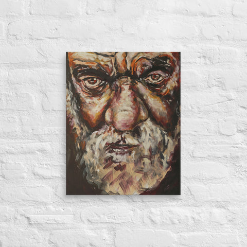 Portrait Of An Old Sad Man Canvas