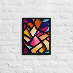 3D Geometric Shapes With Depth Framed Canvas (Black 16x12) by Canvas Devil. Available at Canvas Devil.