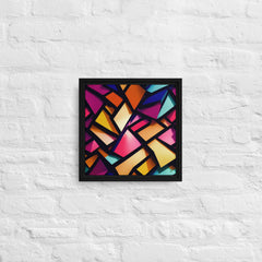 3D Geometric Shapes With Depth Framed Canvas (Black 12x12) by Canvas Devil. Available at Canvas Devil.