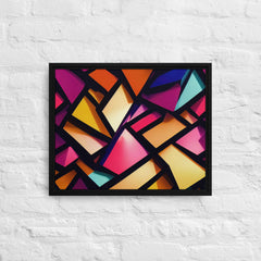 3D Geometric Shapes With Depth Framed Canvas (Black 16x20) by Canvas Devil. Available at Canvas Devil.