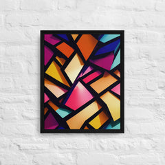 3D Geometric Shapes With Depth Framed Canvas (Black 20x16) by Canvas Devil. Available at Canvas Devil.