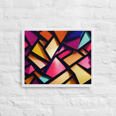 3D Geometric Shapes With Depth Framed Canvas (White 16x20) by Canvas Devil. Available at Canvas Devil.