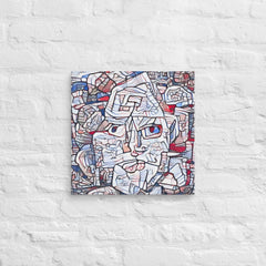 Abstract Thinking Man Canvas (16x16 ) by Canvas Devil. Available at Canvas Devil.