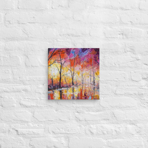 12x12 Burning Forest Canvas Canvas Devil