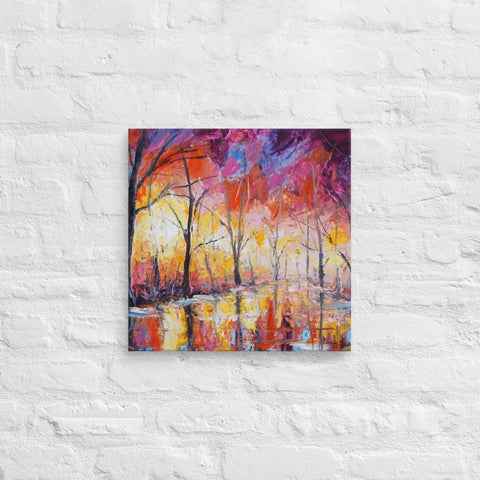 16x16 Burning Forest Canvas Canvas Devil