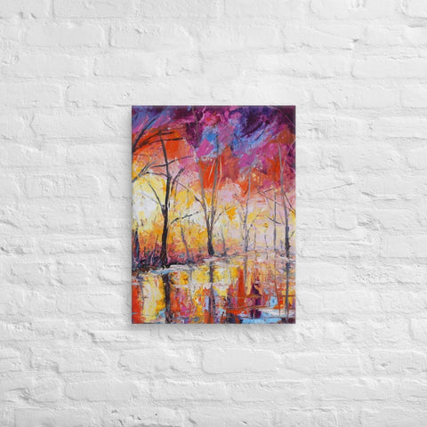 24x18 Burning Forest Canvas Canvas Devil