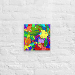 Colorful Abstract Monsters Canvas (12x12 ) by Canvas Devil. Available at Canvas Devil.