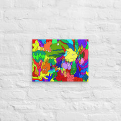 Colorful Abstract Monsters Canvas (12x16 ) by Canvas Devil. Available at Canvas Devil.